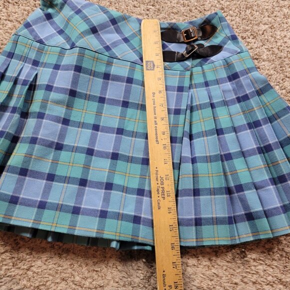 Lilly Pulitzer Skirt Womens 4 Tartan Blue Pleated Mini Preppy Academia Mark* - Picture 4 of 7